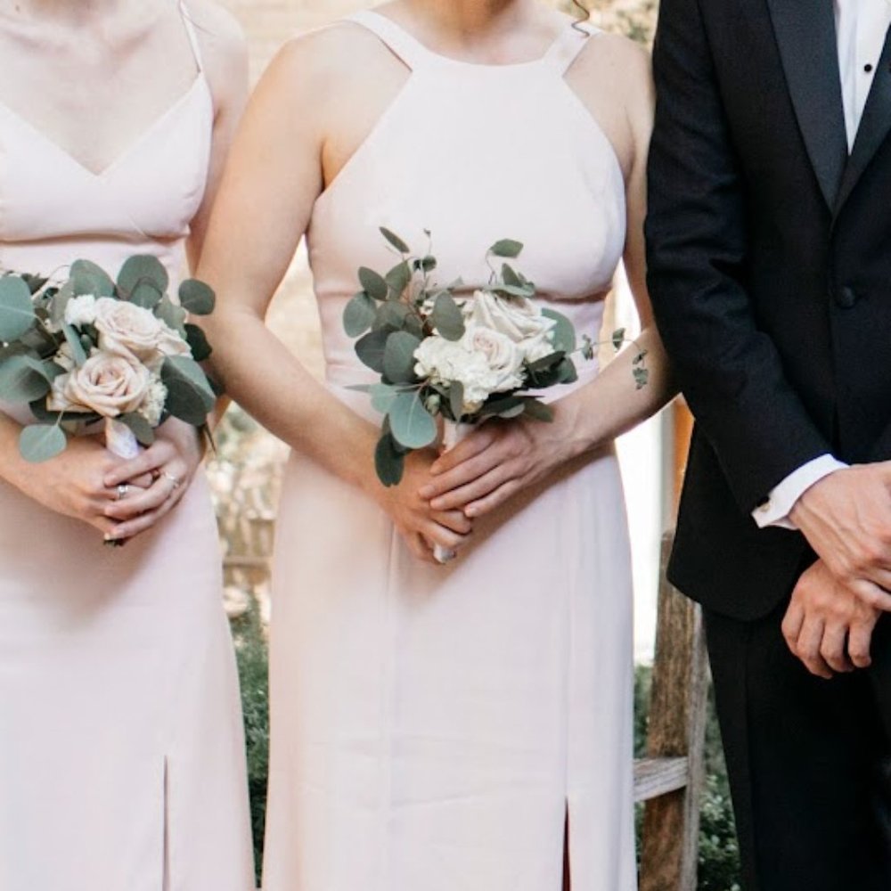 Dessy Collection Bridesmaid Dress 3039 - Blush (Pale Pink) - Size 6, Unaltered